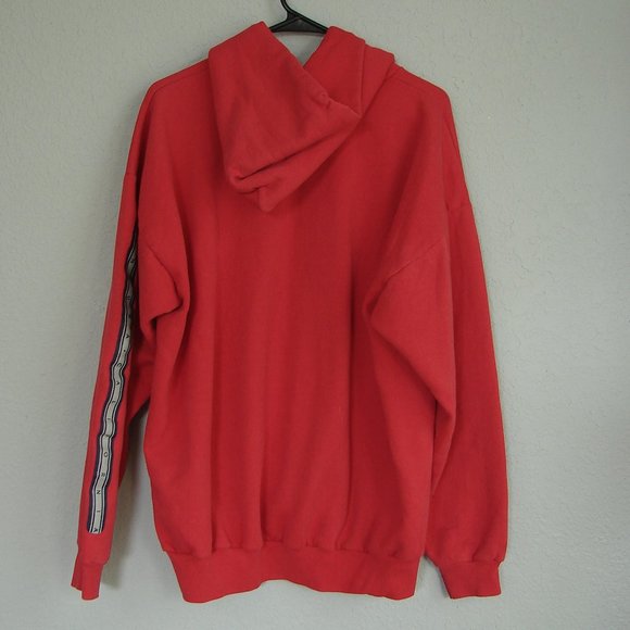 Lighter Tone Red Hoodie Ventura CA Surf Mens Womens Unisex Arm Stripe Surfboard - Picture 10 of 14